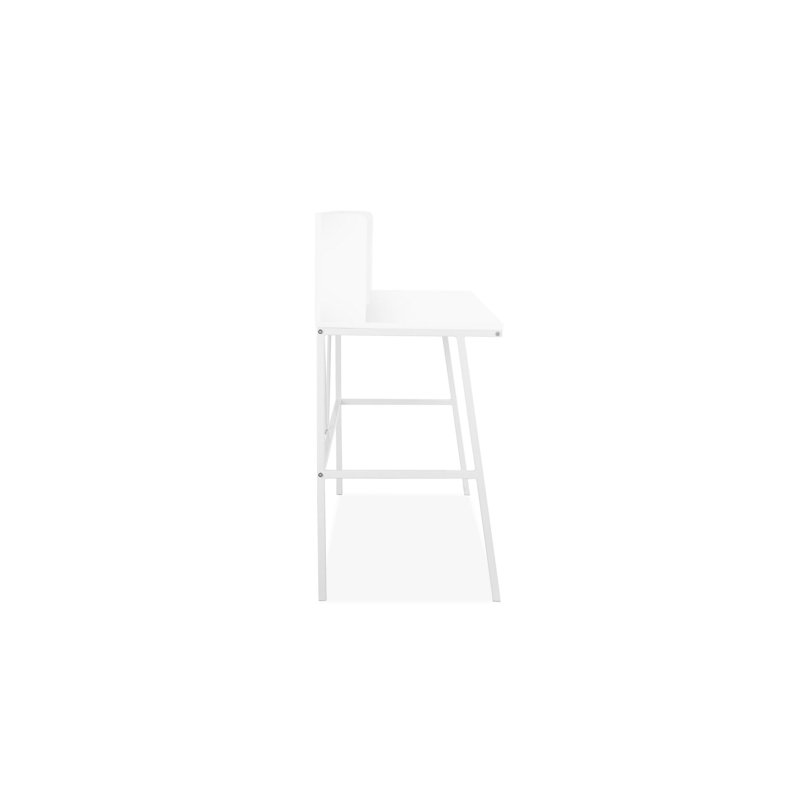 Deidra Metal Base Writing Desk, White