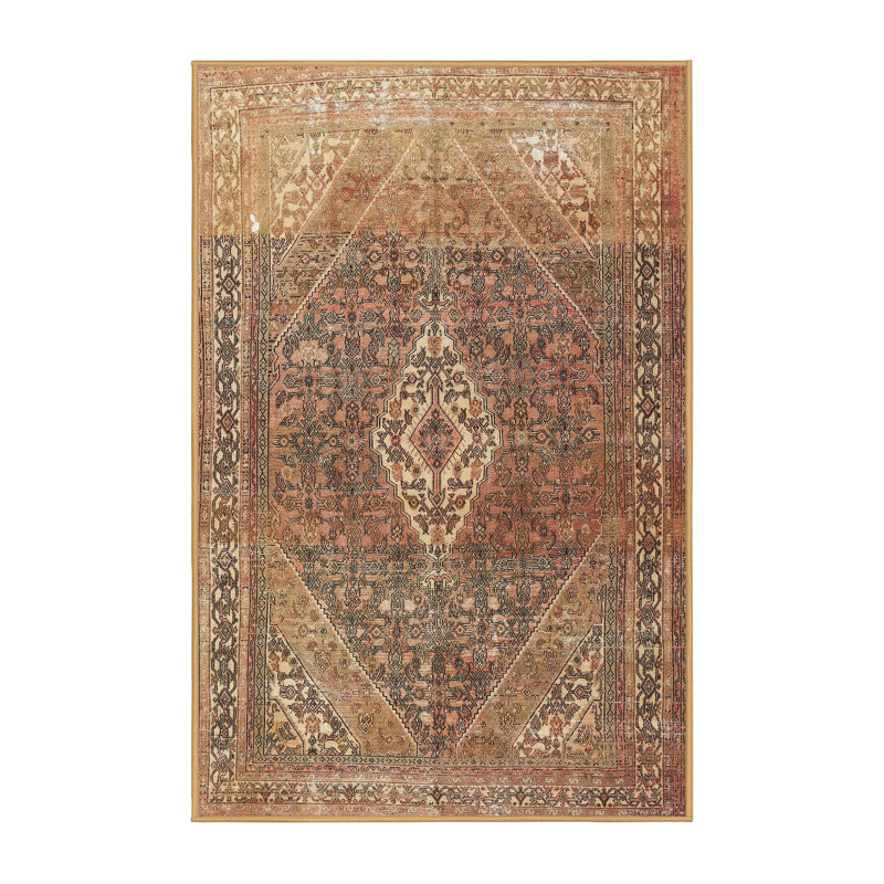 Tapis oriental brun / beige, Rectangle 6 pi x 9 pi