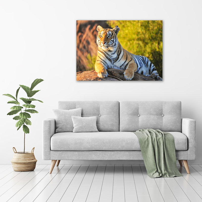 Portrait Of A Tiger - No Frame Print on Glass