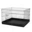 Parc pour chien 4 panneaux pliables pour chien en métal avec couvercle inférieur