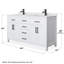 Meuble-lavabo double autoportant de 60 po avec plateau en marbre Beckett-49797320-46032556-61130376