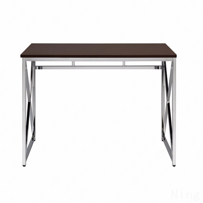 Bureau Madison, MDF brun / chrome