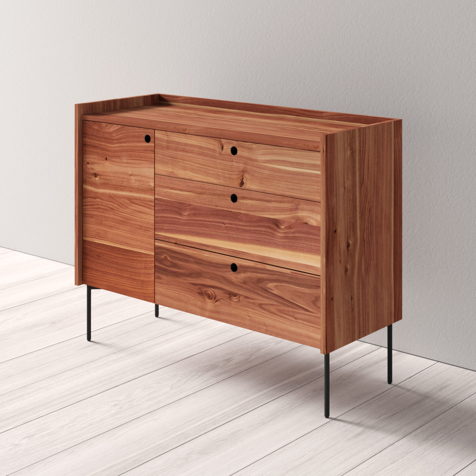 Peek 49'' Sideboard, Rustic Walnut