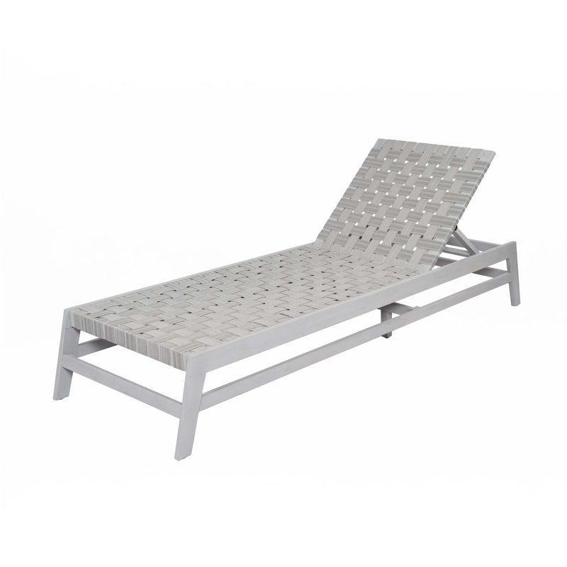 Outdoor Rope Chaise Lounge, Gray
