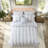 Piece Blue Full Queen Bedding Sets, Microfiber Ruffle Comforter for Home