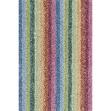 Surrey Stripe Hand-Tufted Plush Wool Rug High-Low Rainbow Multicolor
