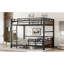 Lit superposé double au-dessus de double TG / lit mezzanine en métal, lits superposés séparables, avec barrière de sécurité surélevée-1614023512-1614023511