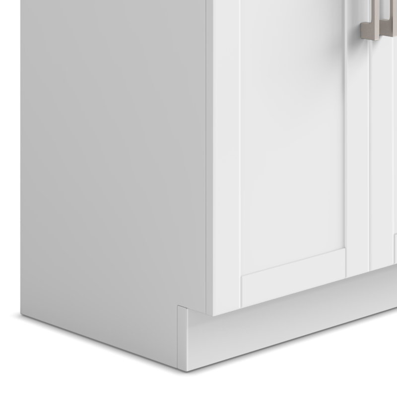 Hennessy 28 Inch White Laundry Cabinet with Stainless Steel Sink