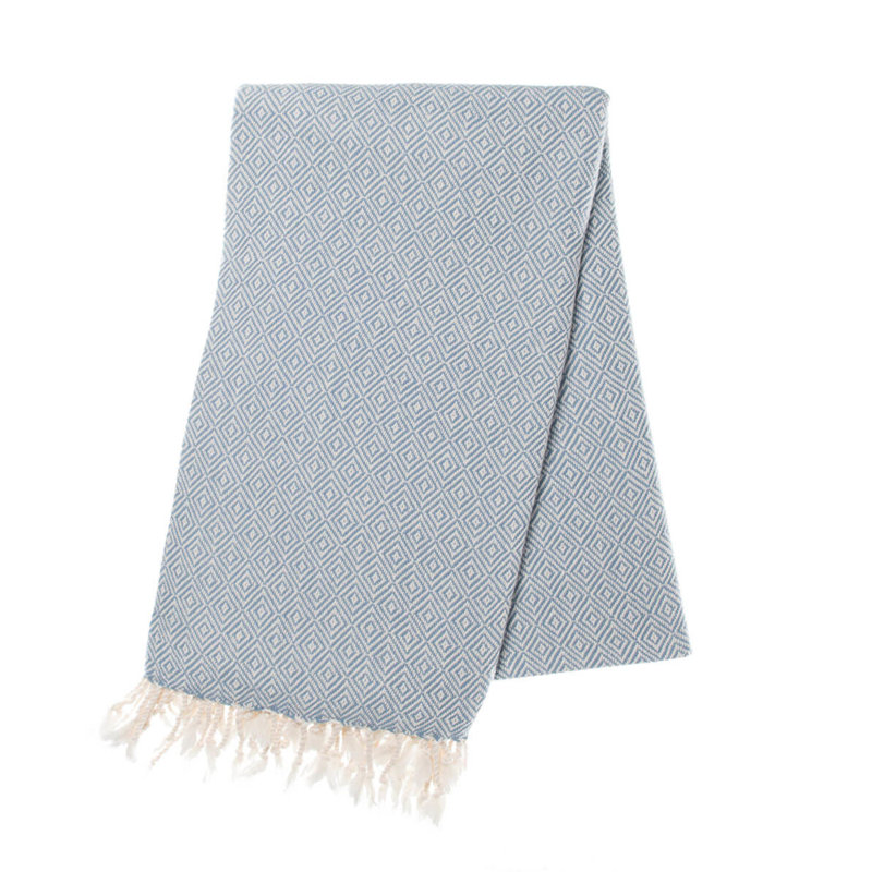 Serviette de plage en coton turc Jazouli, Bleu ciel