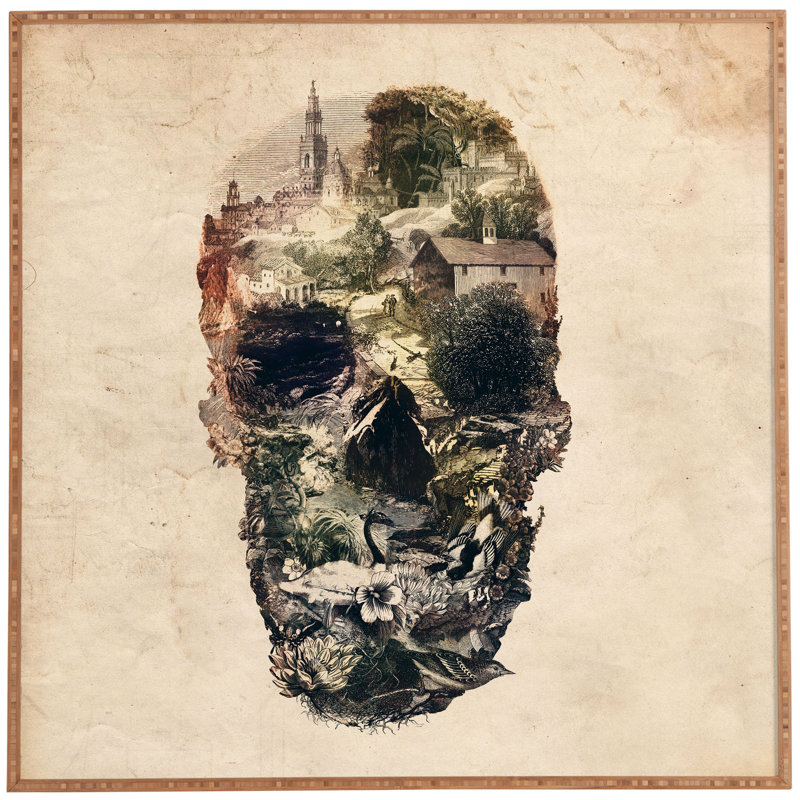 «Skull Town», impression, H 12 po x l 12 po x P 1 po, Cadre satiné