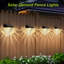 Éclairage solaire d'extérieur, lumières murales étanches à DEL, marche / arrêt automatique, ensemble de 6 lumières décoratives à énergie solaire pour jardin, cour, patio, terrasse, clôture