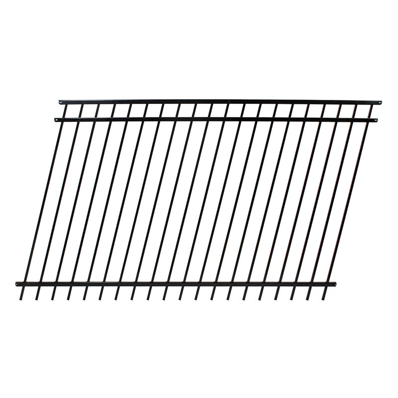 Versai Gloss Black Metal Fence Panels Included, 90.5" H x 58" W x 1.5" D