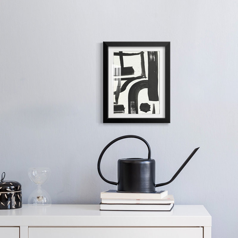«Inkwell Intersect I», reproduction encadrée, H 28,5 po x l 20,5 po, Noir