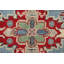 Tapis oriental Kazak à motif géométrique bleu clair 4 x 6