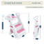 Siège de toilette pour tout-petit avec marchepied et poignées, rose-2011500906