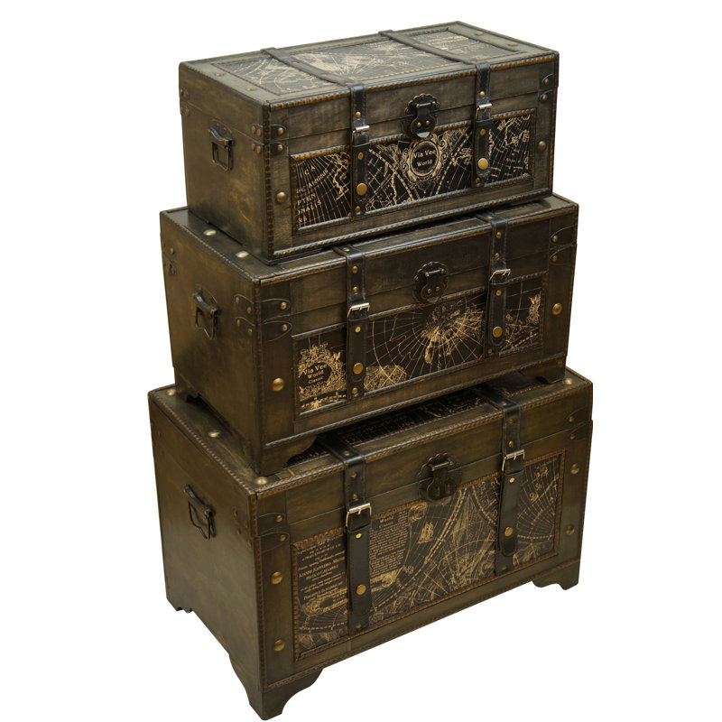 Stevensen Wooden Decorative Trunk