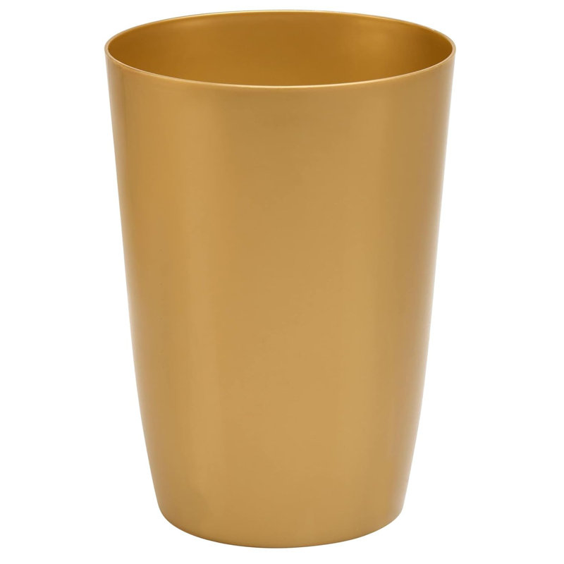 Petite poubelle avec couvercle ouvert pour les espaces compacts et serrés, Doré