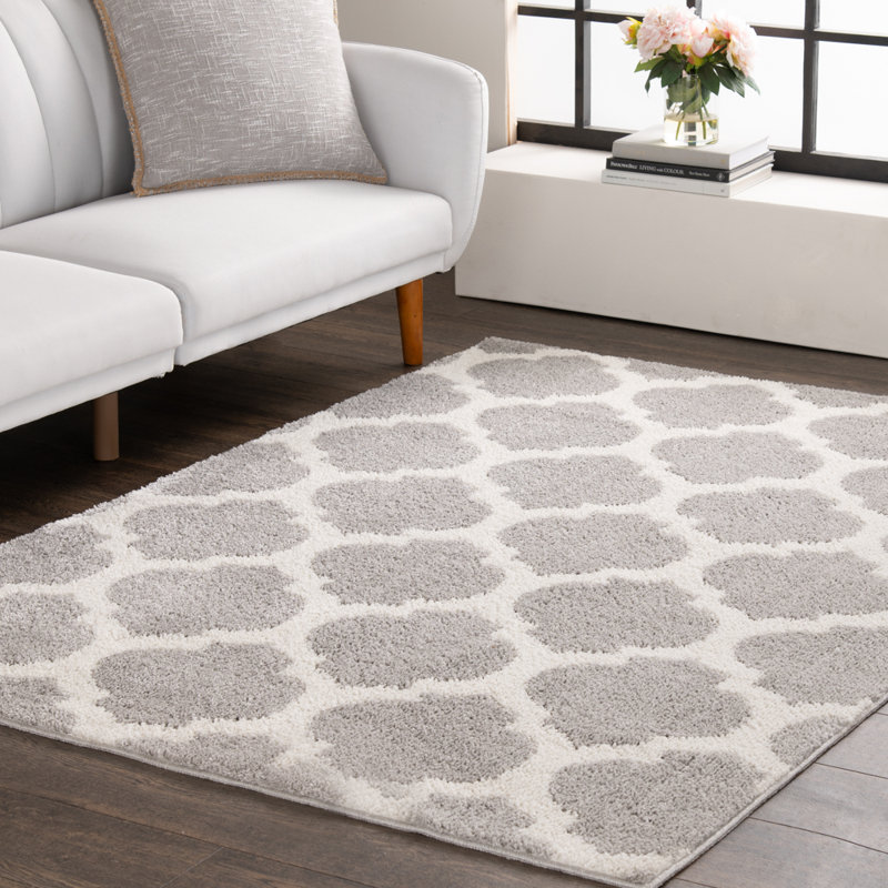 Tapis gris clair Sanya, Gris clair, 5' x 7'