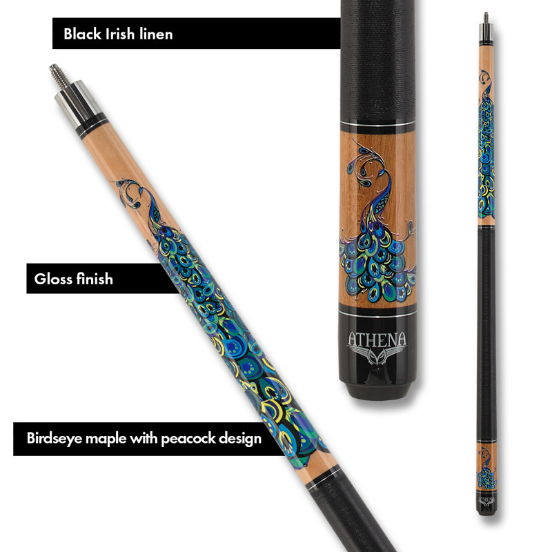 Athena 21oz Birdseye Maple Peacock Pool Cue
