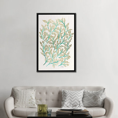 « green gold branches », impression sur toile tendue