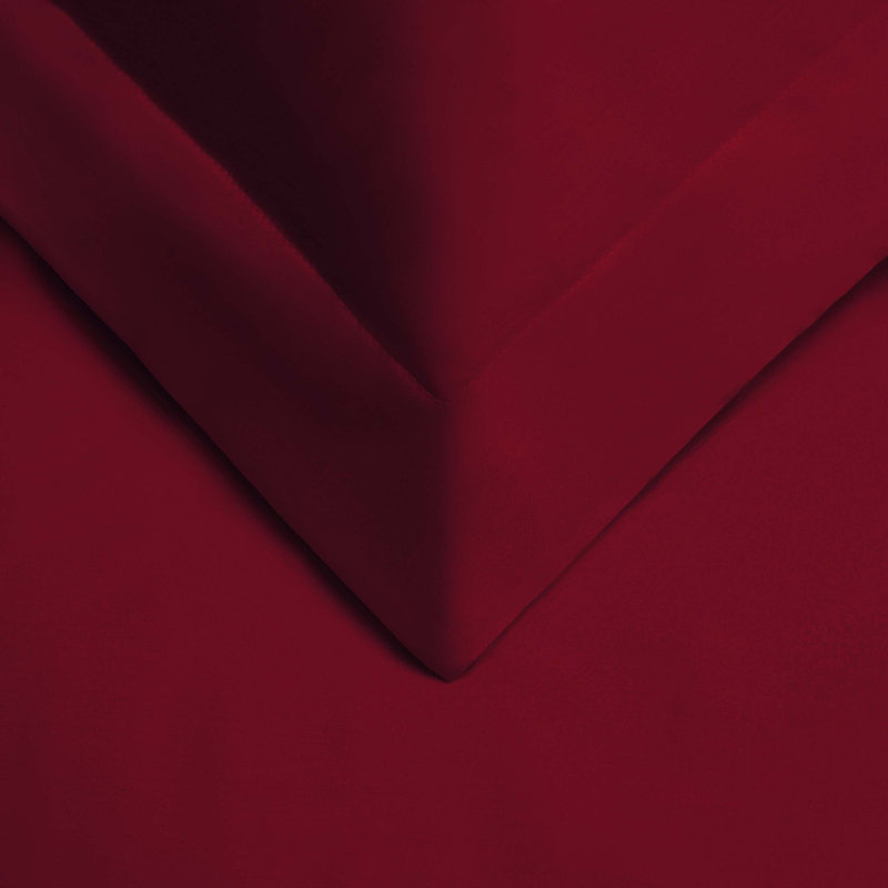 Standard Cotton 530 Thread Count Solid Duvet Cover Set with Pillow Shams, Full/Queen Duvet Cover + 2 Full/Queen Shams