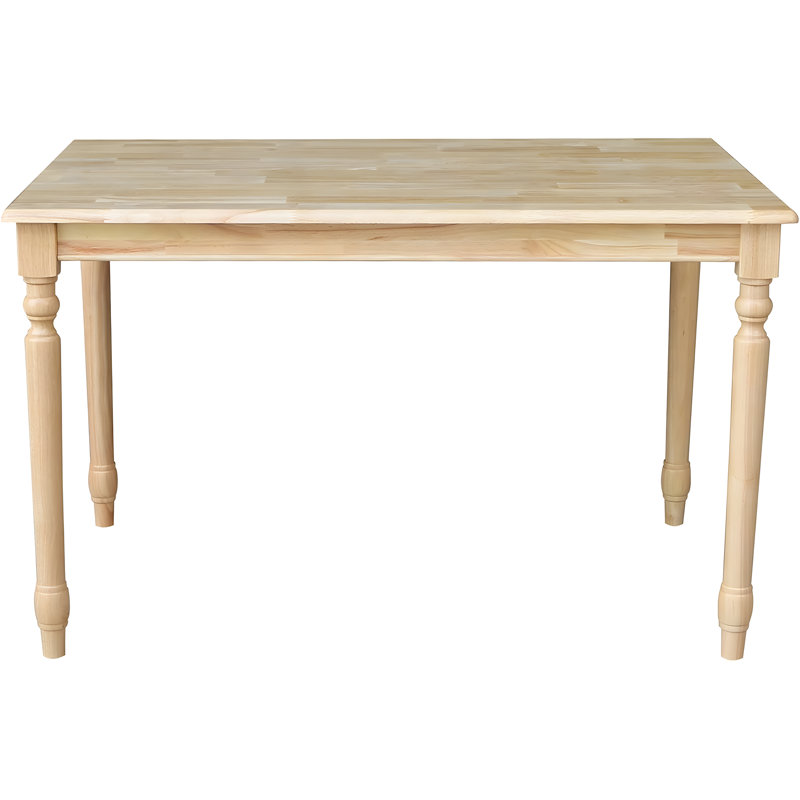 Table de salle à manger en bois massif, durable et facile à assembler, parfaite pour un usage domestique