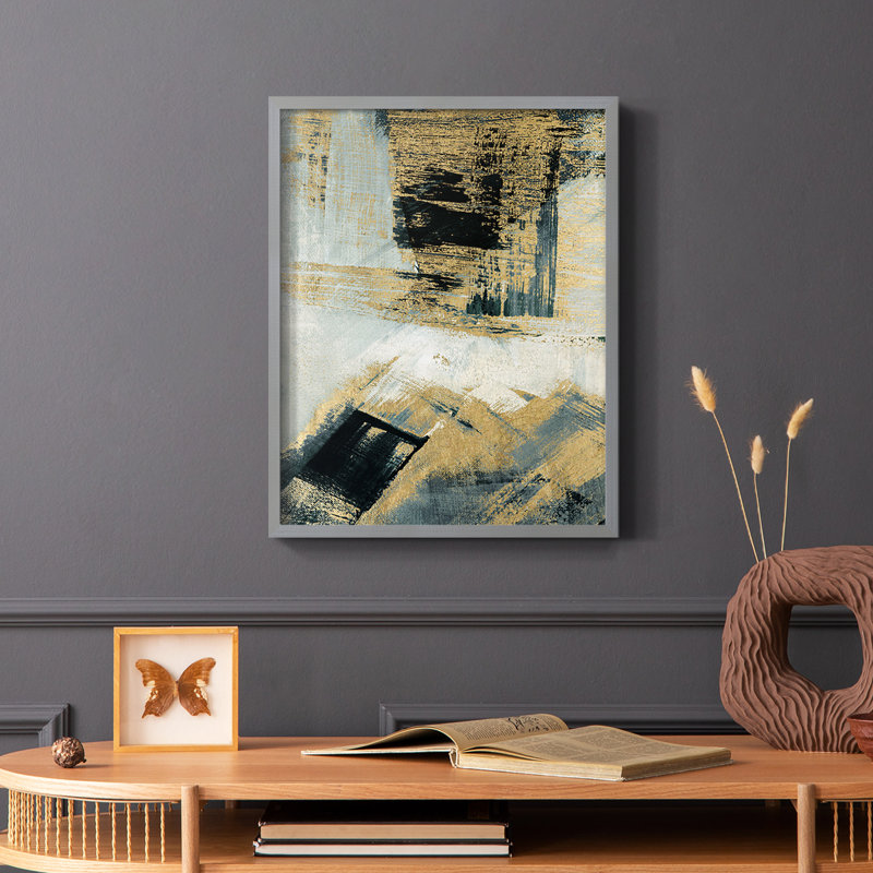 Reproduction encadrée Southern Flow - bois massif, Gris, H 10 po x l 8 po