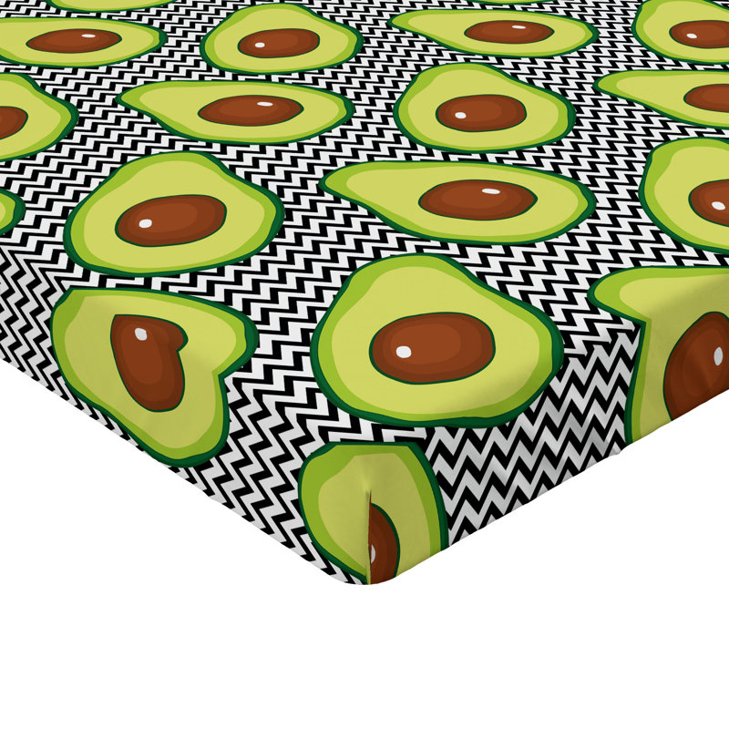 Drap-housse Ambesonne Avocado, Drap-housse de taille simple