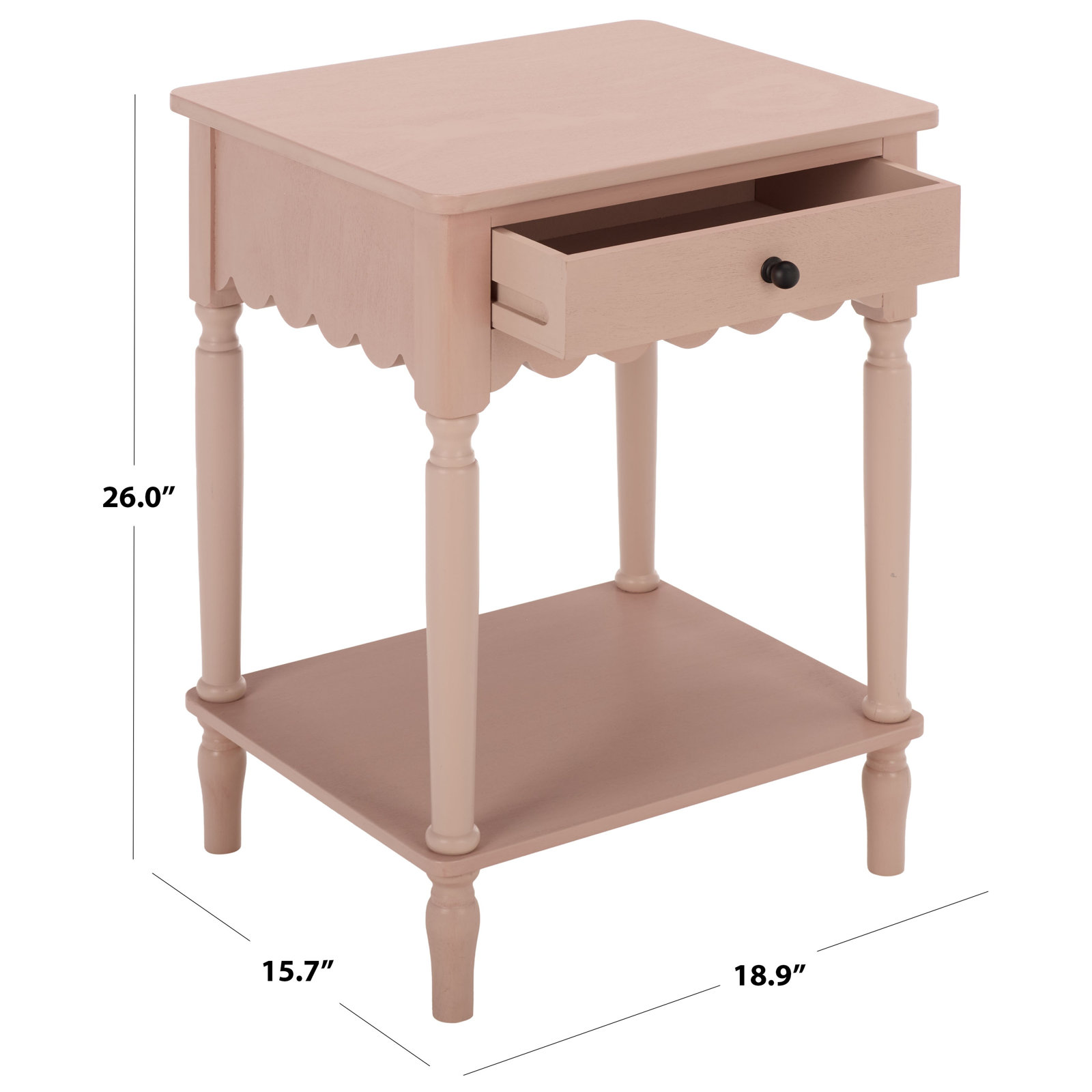 Branden 19" End Table, Pink