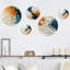 Ensemble de 5 décorations murales Biomorphism