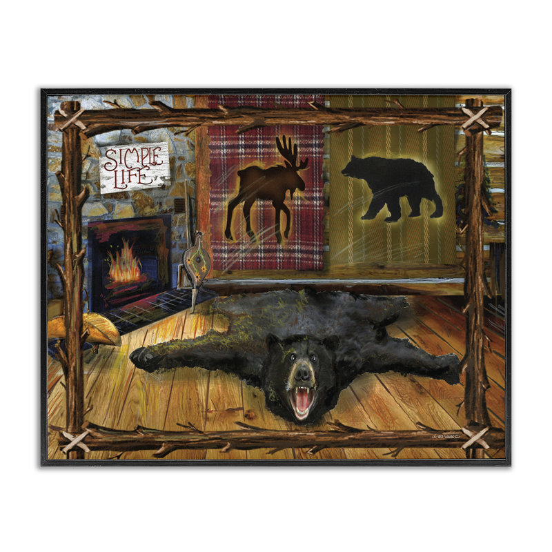 Art de giclée rustique intérieur par Ed Wargo, H 11 po x l 14 po, Giclée encadrée noir minuit