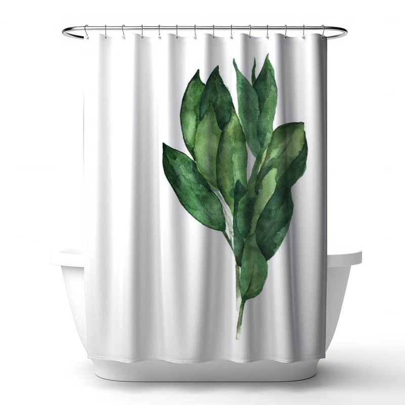 Shower Curtain GA91 – Polyester Shower Curtain, Dye Sublimation Print, 71" W × 74" L