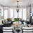 Modern 4-Light Geometric Pendant Light With Dual Oval Shades For Kitchen Island Dining Room-886906807