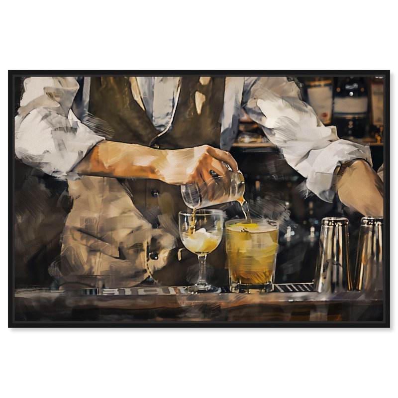 Notoriart Bartender, Cadre noir, H 11 po x l 16 po