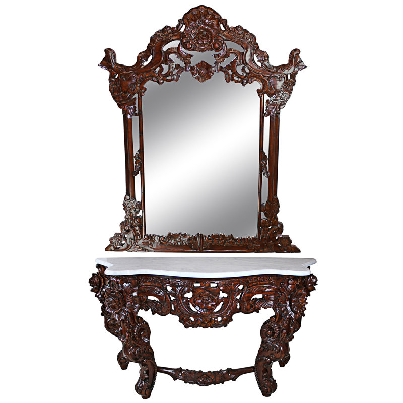Hapsburg Console Table and Mirror Set