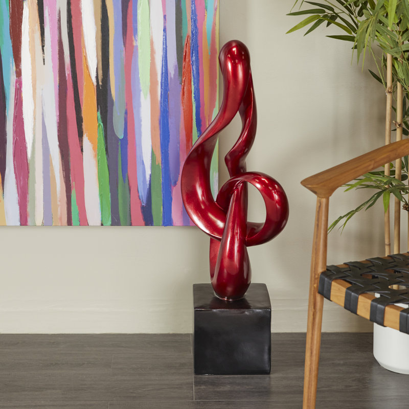 Sculpture contemporaine abstraite, Rouge