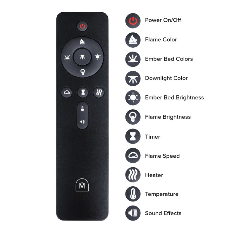 Modern Ember Highmark Smart Linear Electric Fireplace - 10 Different Flame Colors, Works With Alexa And Google Assistant