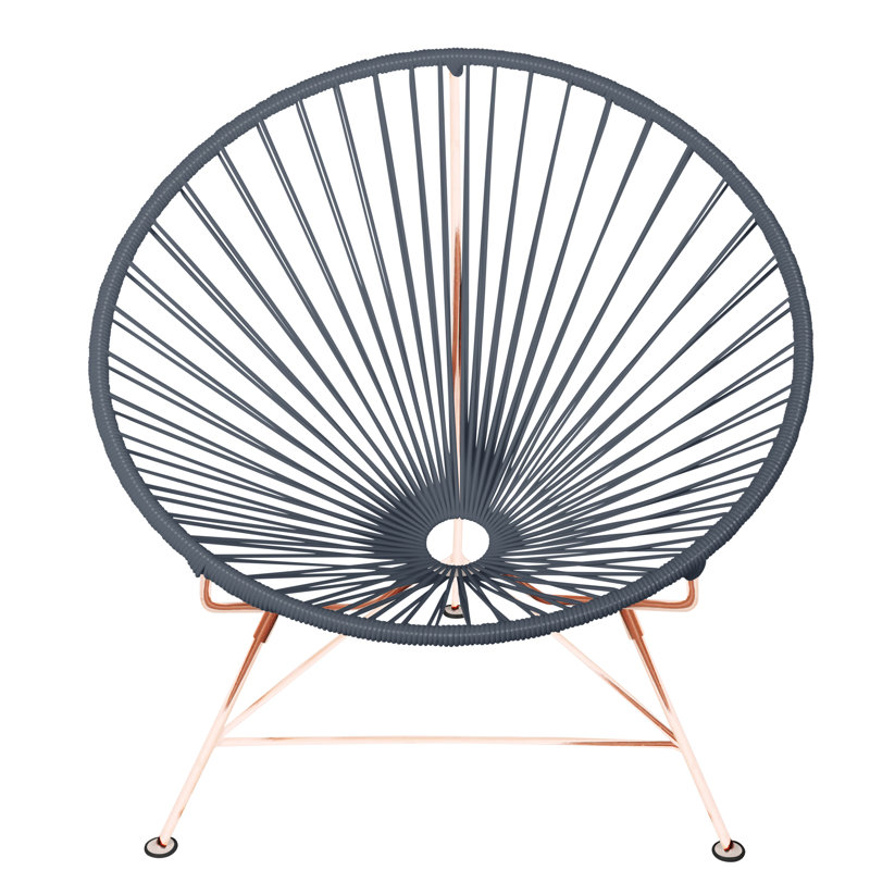 Innit Indoor Handmade Lounge Chair, Gray/Copper