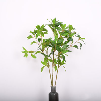 Artificial Farmhouse Greenery Branch Long Stem Foliage Leaves Sprays For Vase Filler, Home Office Decor Table Centerpiece
