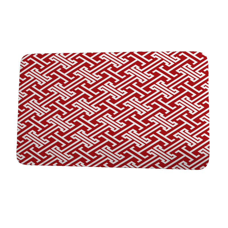 Tapis pour salle de bain Leeward Key, l 17 po x L 24 po, rouge