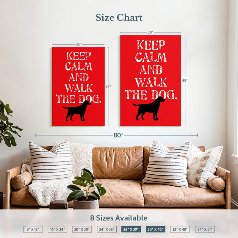 Tergel Keep Calm Labrador, 39" H x 26" W