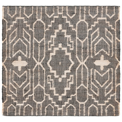Natural Fiber Flat Weave Jute Southwestern Rug