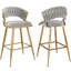 Tabouret de comptoir en velours 25,2 po avec accents, conception ergonomique et siège moelleux pour îlot de cuisine et bar-1500021566