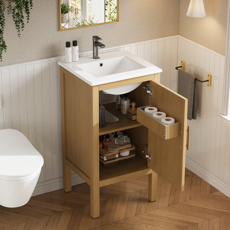Ensemble de meuble-lavabo simple 18 po avec rangement
