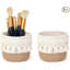 Macrame - Ensemble de 2 paniers de rangement pour porte-crayons, jaune et blanc