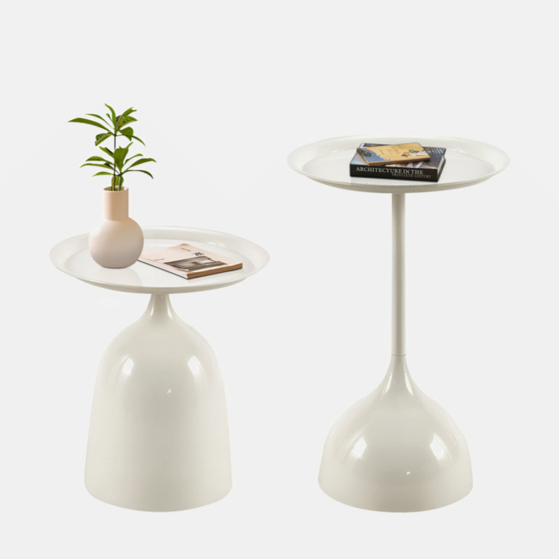 Table d'appoint noire, Blanc
