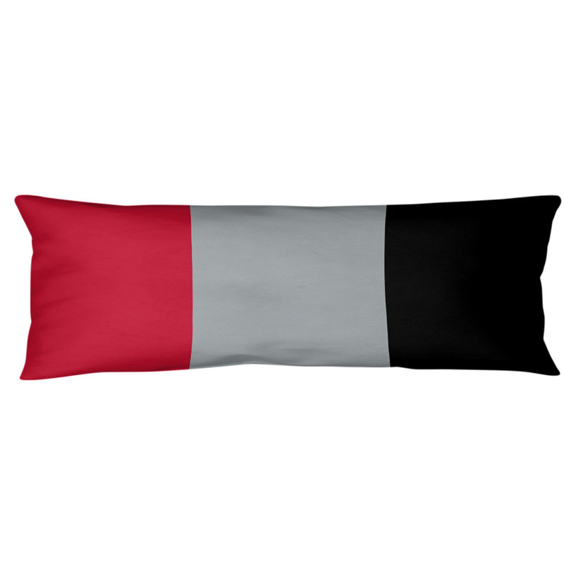 Stripes Medium Polyester/Polyfill Body Pillow, Silver Accent, Atlanta Throwback Football