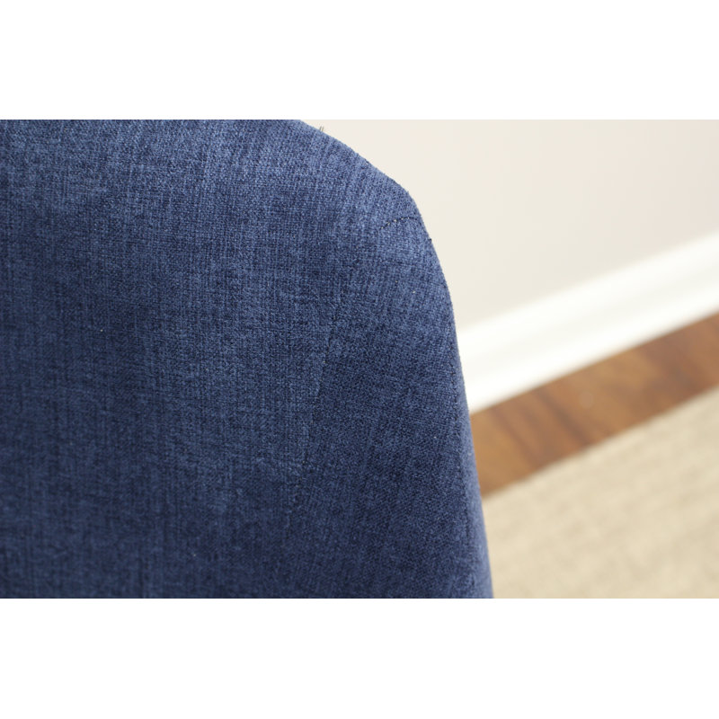Chaise d'appoint Alizae, Bleu foncé, Or