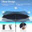 Parasol de patio 10 pieds avec 112 lumières solaires et manivelle-629336293