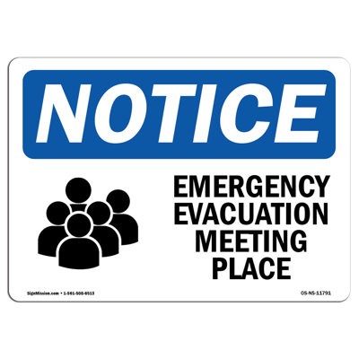 Emergency Evacuation Meeting Place Sign